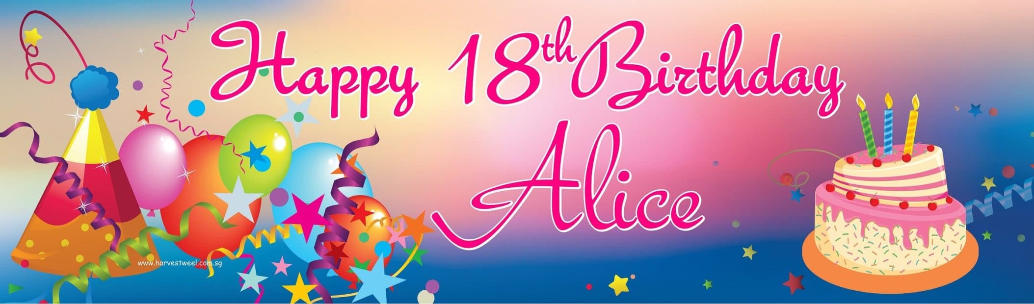 Birthday Celebration Customized Banner Singapore